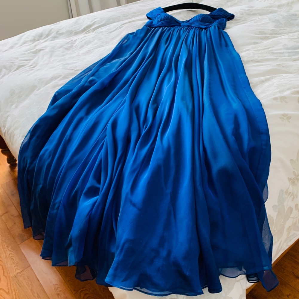 Sapphire Teri Jon by Rickie Freeman formal gown